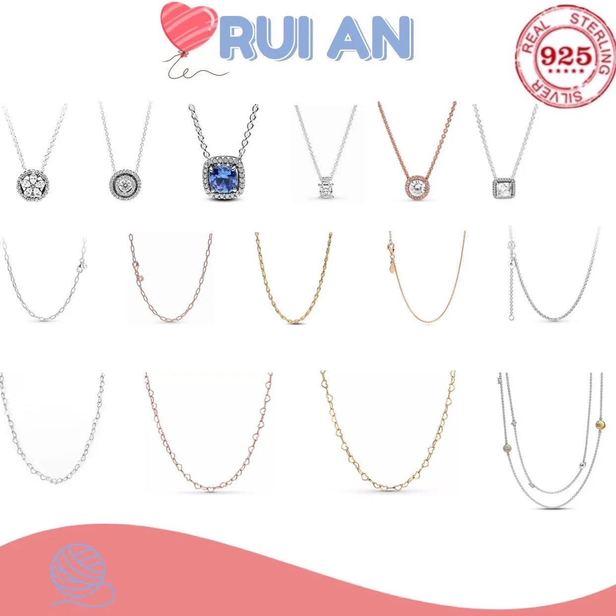 

Оригинальное классическое ожерелье с подвеской из стерлингового серебра 925 пробы 100% округлость, голая цепочка, женские модные ювелирные изделия, подарки на помолвку, праздник