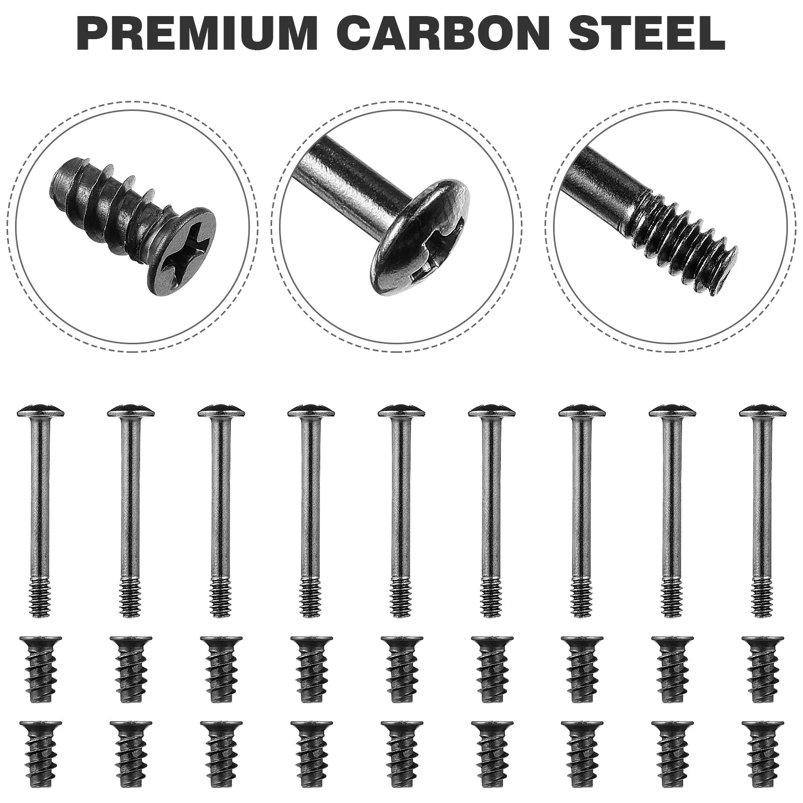60Pcs Computer Case Fan Screws Kit Metal Cooling Fan Screws Long and Short for CPU GPU Radiator Fans Easy Install Self Tapping