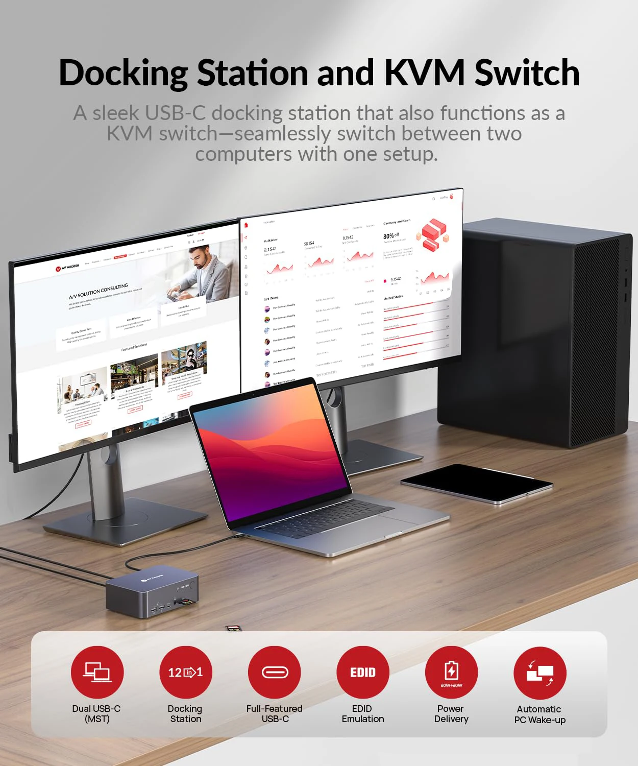 AV Access iDock-C10 4K KVM Docking Station