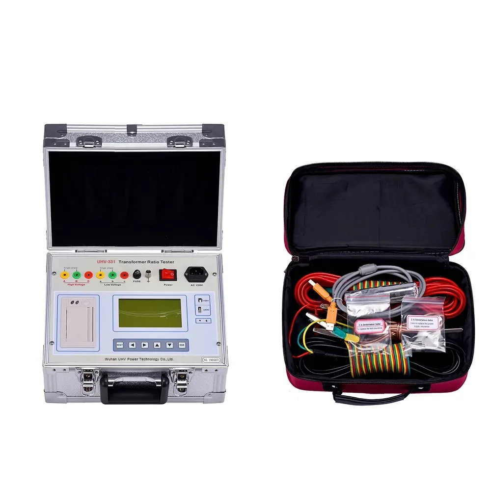 UHV-331 3 Phase Automatic Digital TTR Meter Transformer Turns Ratio Rate 0.8～10000 Test Equipment Portable Built-in Printer