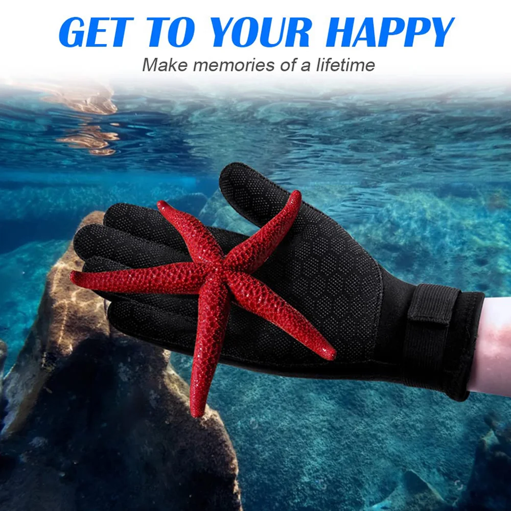 3mm Neoprenanzug Handschuhe Thermische Anti Slip Neopren Tauchen Handschuhe Surfen Handschuhe Für Speerfischen Schwimmen Rafting Kajakfahren – Detail 7