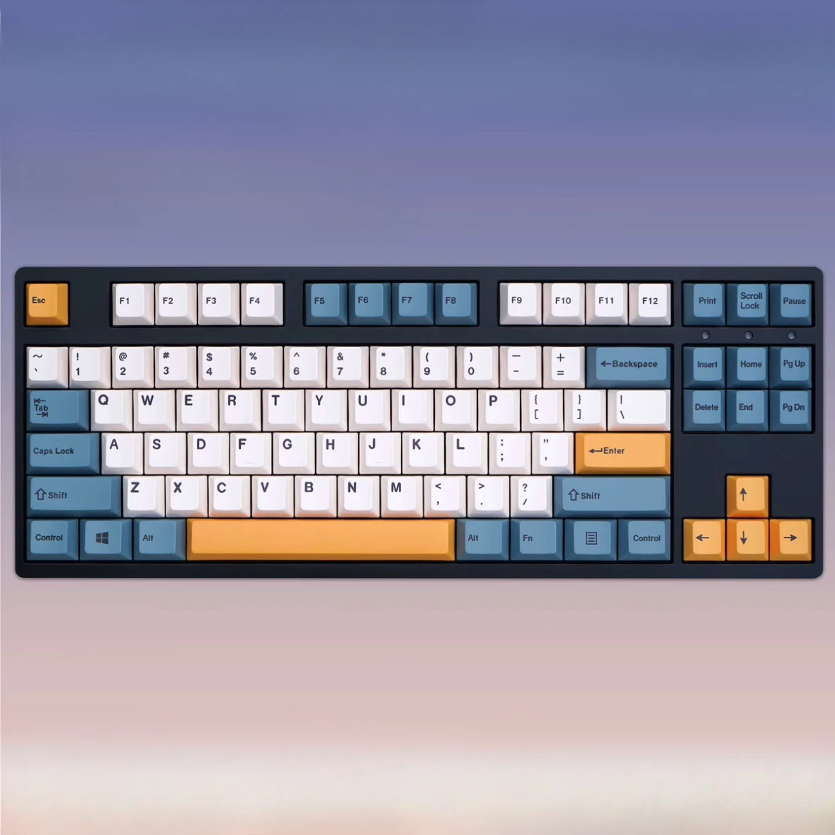 

Original height PBT hot sublimation apricot yellow retro keycap 145 keys English Korean MAC compatible