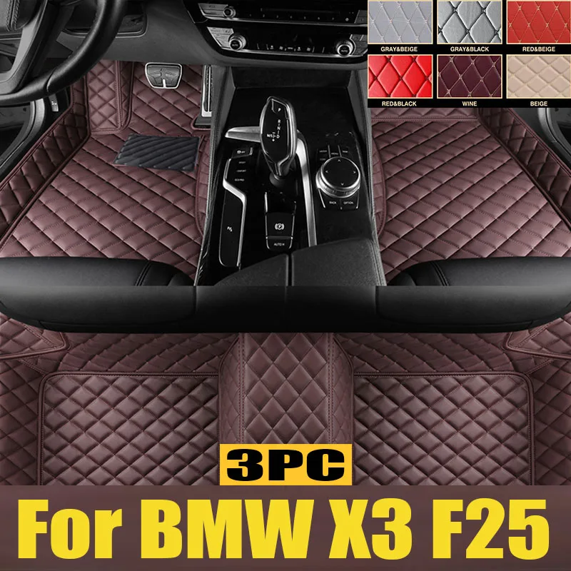 

Car Floor Mats For BMW X3 F25 MK2 2011~2014 Leather Luxury Mat Protective Pad Rug Covers Carpet Car trunk mat Interior Parts