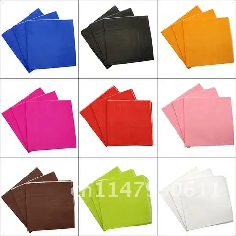 

Wholesale 5Bags 100pcs Disposable Napkin Solid Color Tissue Napkins Designs Paper Tableware For Event Party Decoration