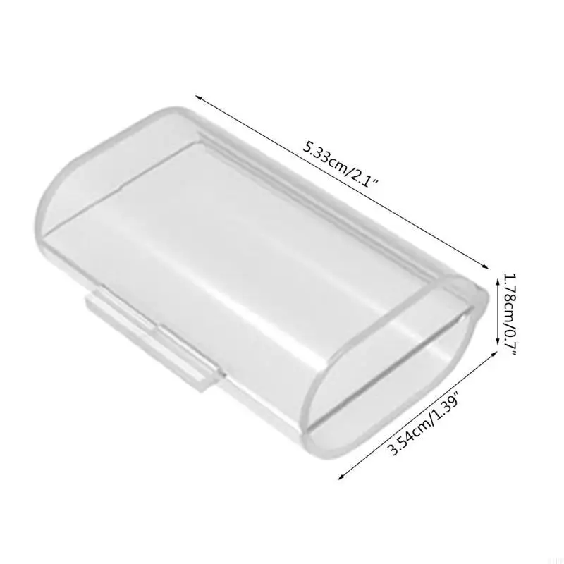 E1PF Battery Organiser Case Storage Box 2-slot Battery Container Protectors Impact-resist Transparent PP Battery Holder Box