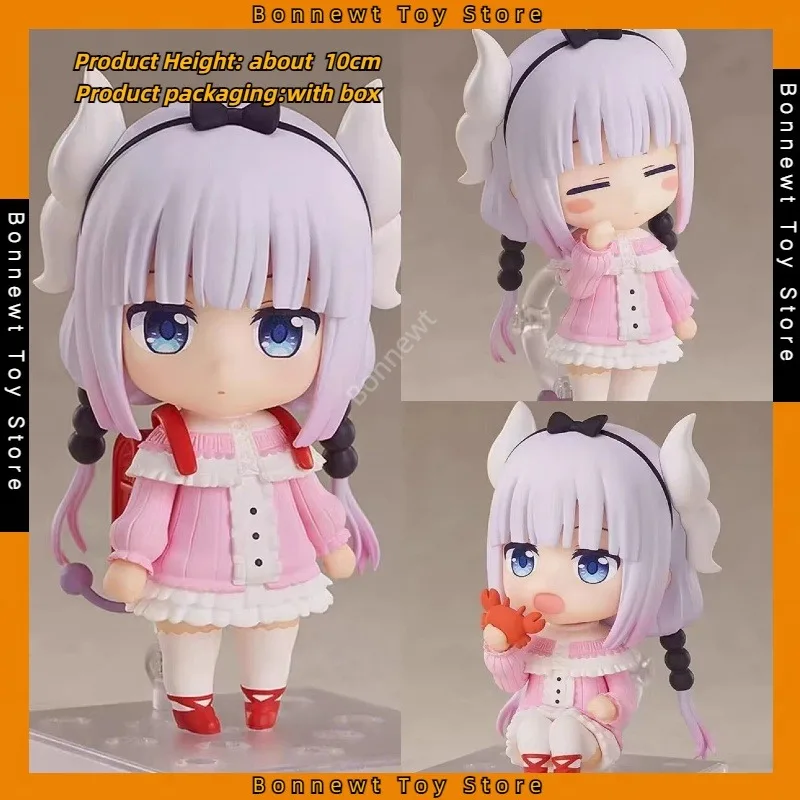 

10CM Miss Kobayashi's Dragon Maid Q version Nendoroid 1963 Kanna Kamui face changeable figure model Collectibles wholesale