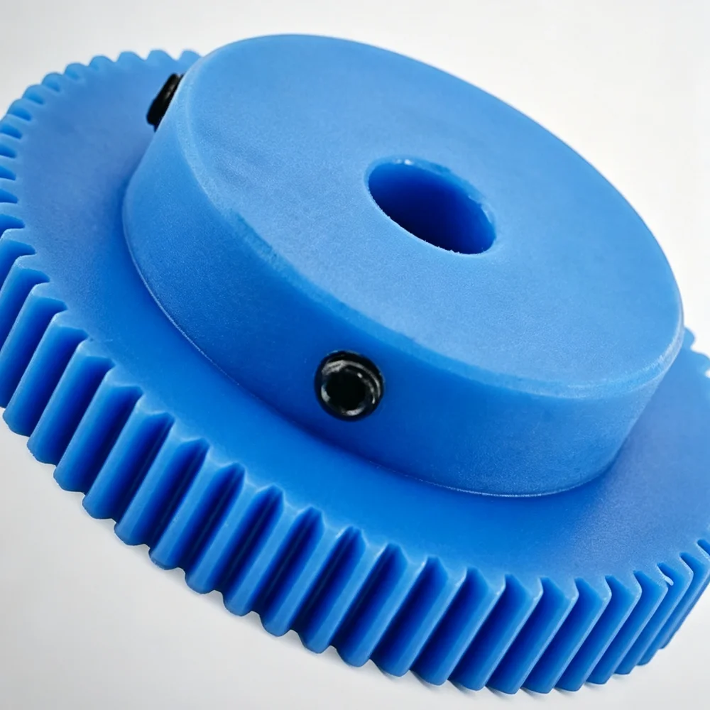 1PCS 1.5Model  Blue Nylon Spur Gear 28 30 32 35 36 40 45 50 60 Teeth High Temperature Plastic Motor Gear Bore 6 8 10 12 mm