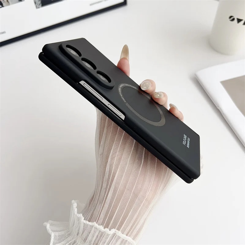 Magsafe Ultra Thin Matte Hinge Case dla Samsung Galaxy Z Fold 7 6 z miejscem na rysik S Pen, bezprzewodowe ładowanie, szkło ochronne na ekran, odporna na wstrząsy obudowa — zdjęcie produktu 6