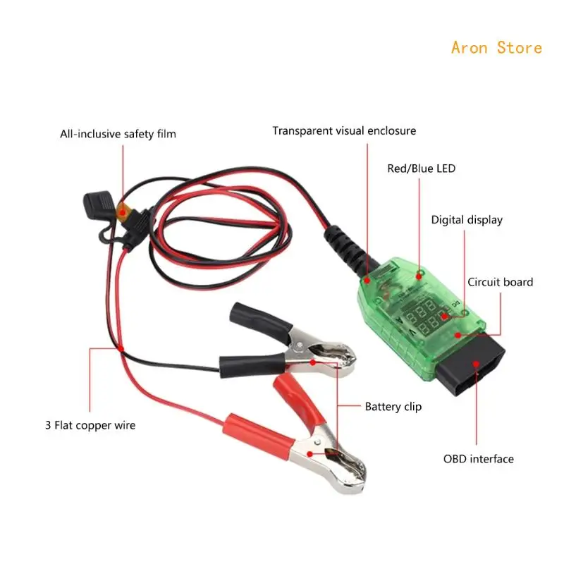 OBD2 Car Replacement Tool Change Helper Memory Saver EmergencysPower Supply Cable Leakage Detection Tool