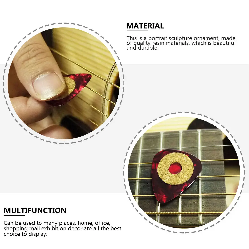 

20Pcs Anti-Slip Guitar Pick Grips Wooden Non-Slip Grip for Picks Improved Technique Comfortable Hold Self-Adhesive Guitar