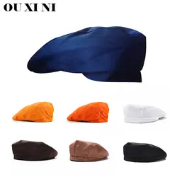 Restaurant Kitchen Work Cap Berets Canteen Men Cook Hat Catering Hotel Chef Cooking Hat Bakery Women Waiter Printing Cap