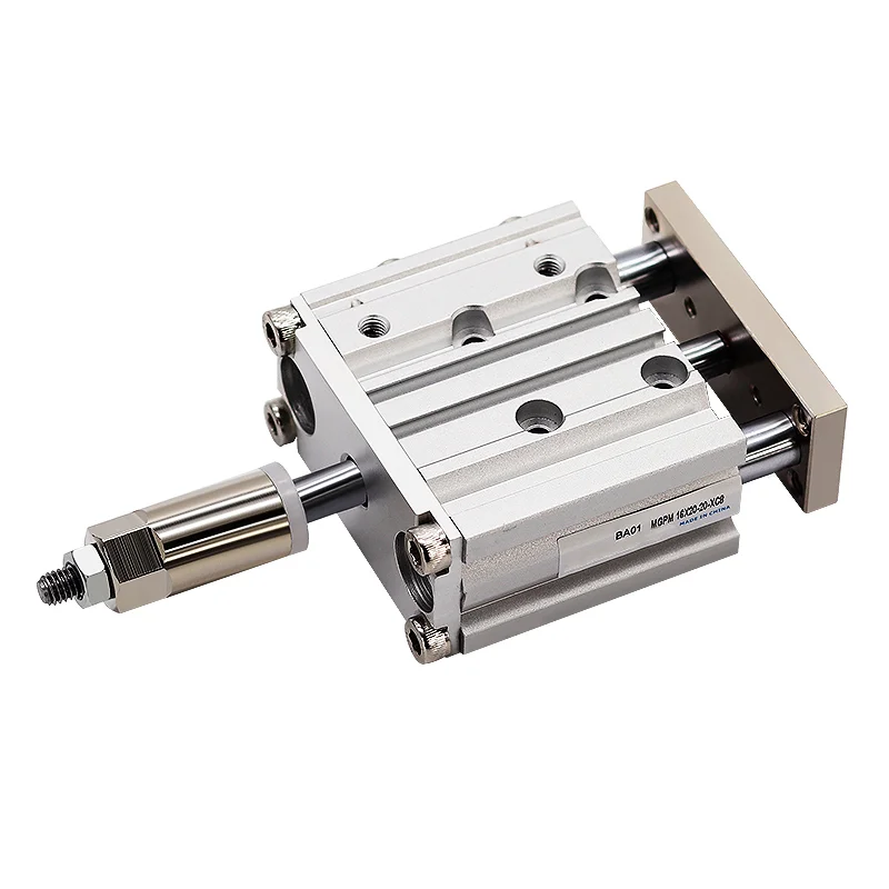 

MGPM20/25 Bore Size 20mm/25mm Adjustable Stroke Three Axis With Rod Compact Guide Air Actuator Pneumatic Cylinder