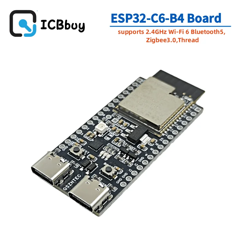 ESP32-C6-DevKitC-1 Development Board ESP32 N4 Core Board 4MB Flash WIFI6 BLE Zigbee Compatible ESP32 Module