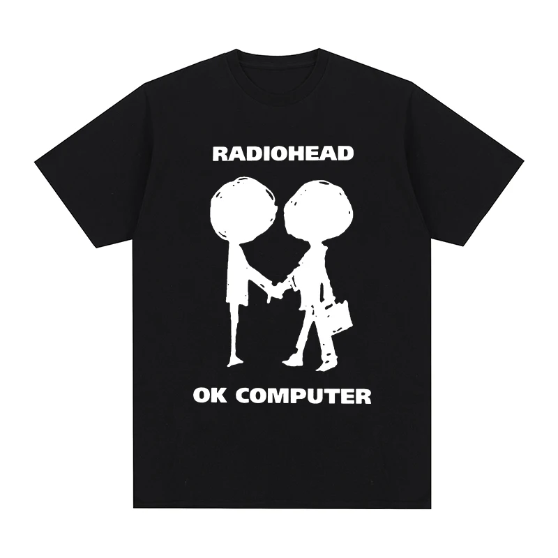 Radiohead ok computador vintage camiseta rock band camisas música gráfico algodão masculino t camisa nova camiseta das mulheres topos