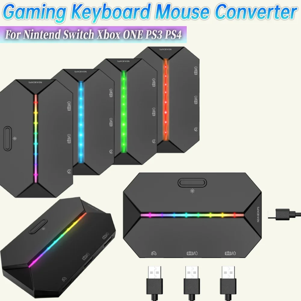 

For Xbox ONE Gaming Keyboard Mouse Converter Portable Wired Mobile Controller Adapter for Nintend Switch PS3 PS4 Game Console