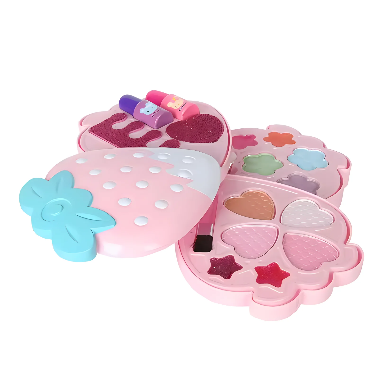 Jouets de maquillage de princesse pour filles, cosmétiques de beauté pour filles, ombre à barrage, vernis à ongles, maison de jeu pour enfants, anniversaire