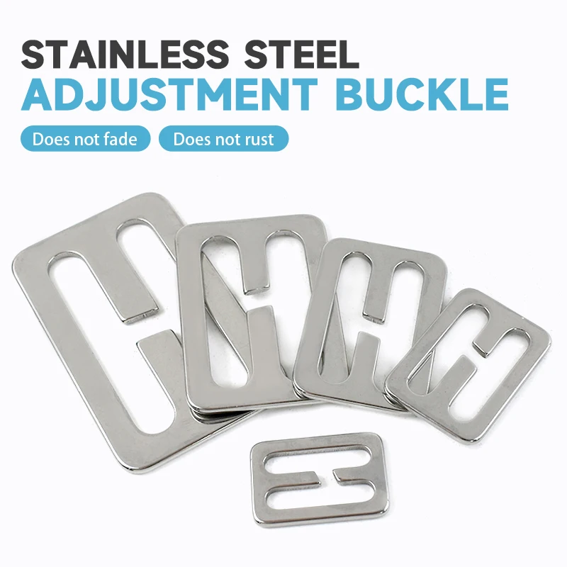 5/10Pcs Stainless Steel Buckles G Hook Ring for Bag Strap Backpack Fasteners Adjuster Clasp Webbing Belt Loops DIY Accessories