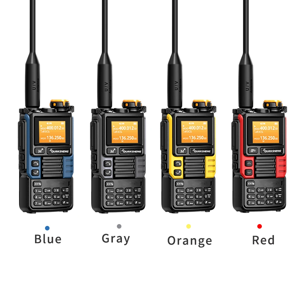 Quansheng-interfono UV-K6 (99), Radio de banda de aire de 5W, carga Tyep C, UHF, VHF, DTMF, FM, codificador, frecuencia inalámbrica NOAA