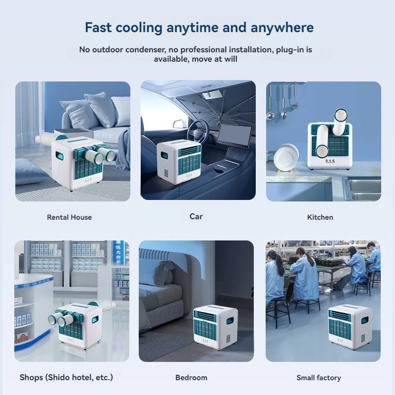 Zewnętrzna mobilna klimatyzacja chłodnicza bezpłatna instalacja w ciężarówce domowa mała kempingowa klimatyzacja do chłodzenia