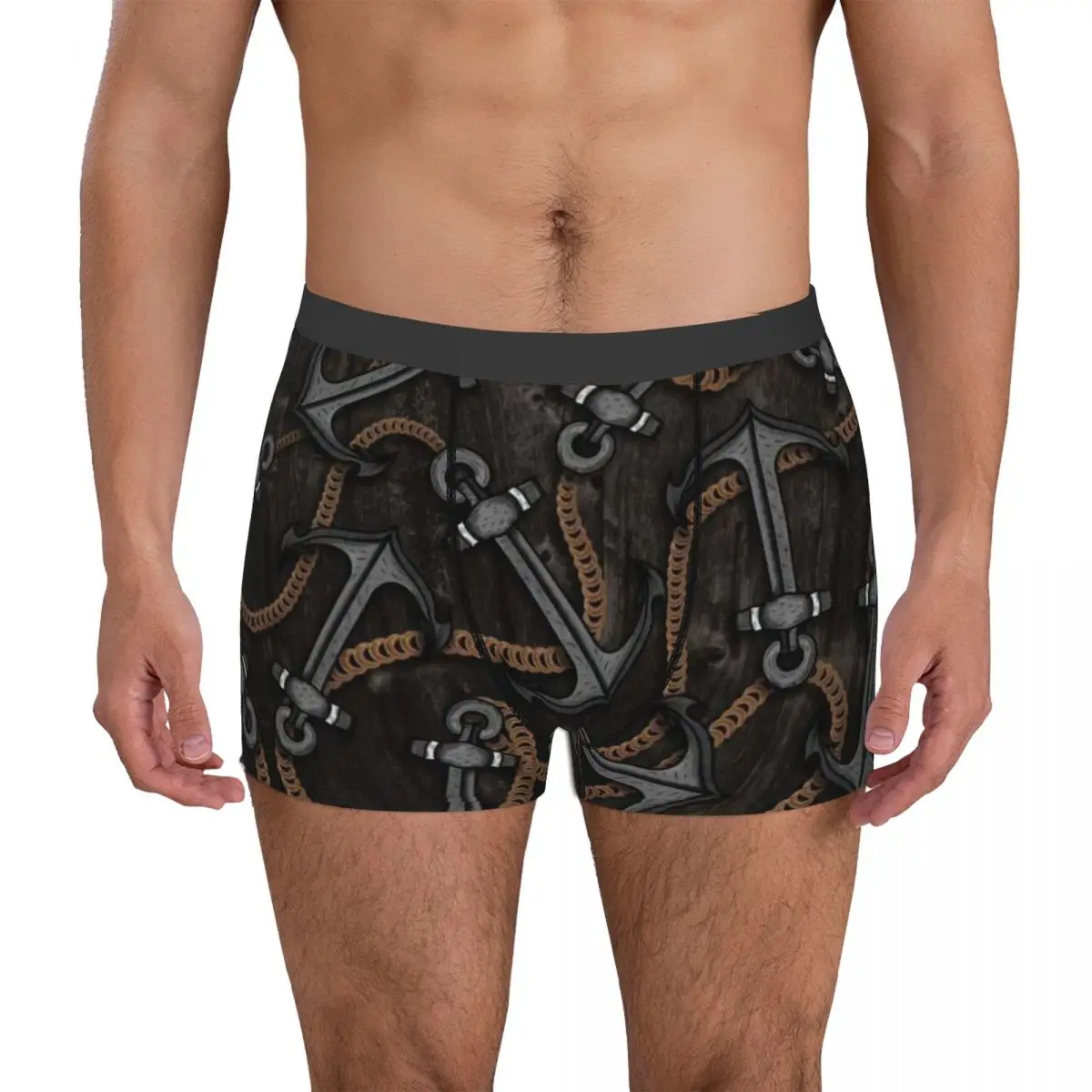 Anchors Underpants Cotton Panties Men's Underwear Ventilate Shorts