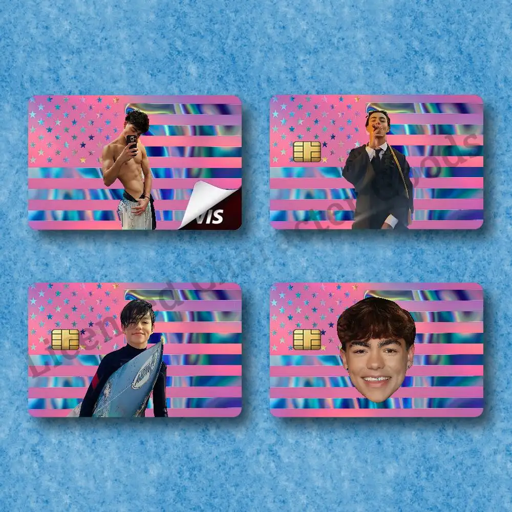 M-Malachi B-Barton Laser Film Bank Transit Card Skin Sticker 4 Styles A Set 54mmx 85mm With Chip