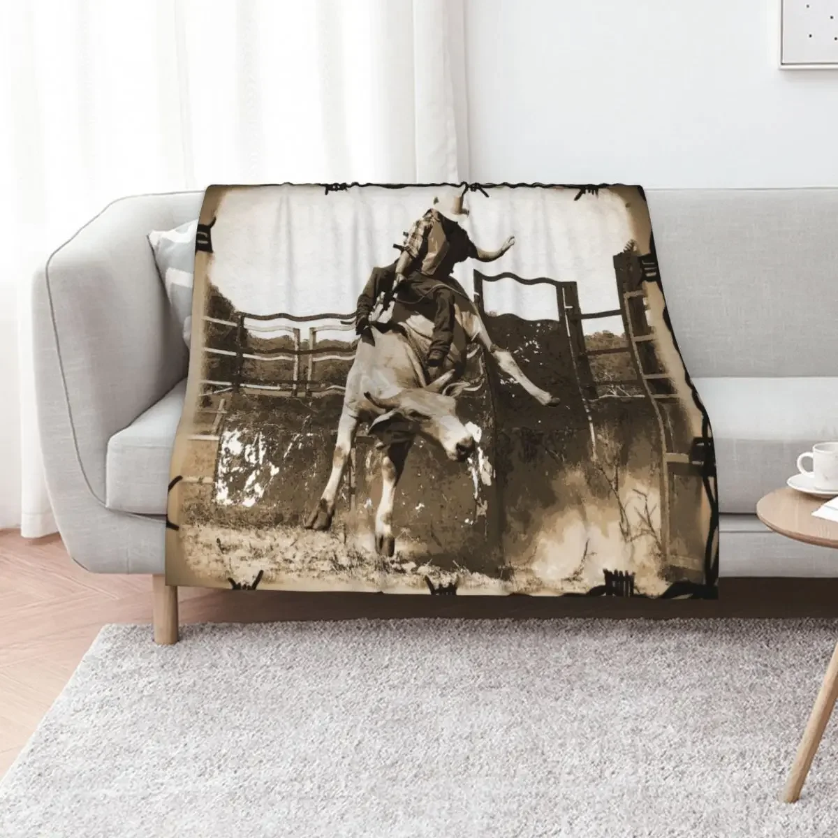 

BULL RIDER, RODEO QUOTES, ROUGH STOCK RIDERS Throw Blanket for winter bed plaid for sofa Stuffeds Blankets