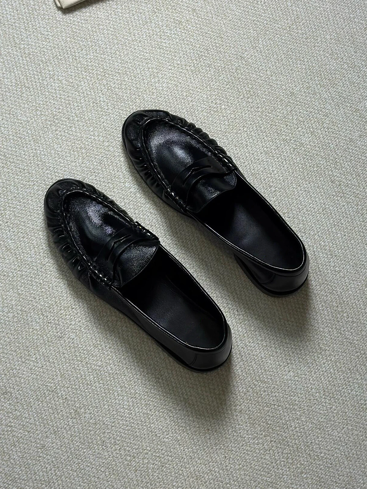 

Retro Pleated Lampade Loers ex Slip-On Pointed Toe Lazy Bean oes k Briti Sle oes Breathable Low Heel