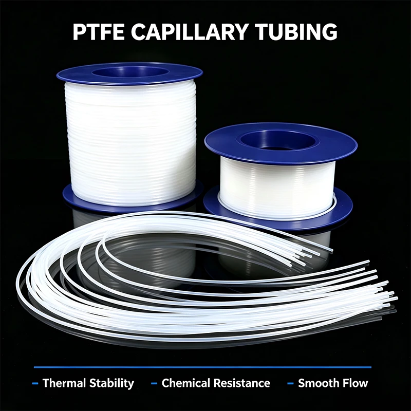 PTFE Tube ID 0.2mm-5mm OD 0.6mm-6mm High Temperature Corrosion Proof Insulated Rigid Hose for Lab Industrial Fluid System