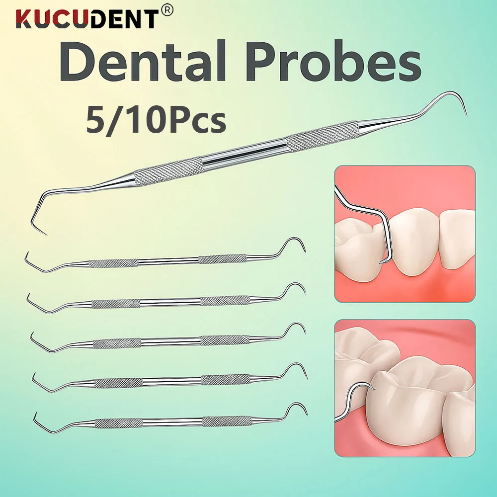 

Стоматологический парозонтальный зонд Explorer, двойной крючок, скребок из нержавеющей стали, инструмент для удаления пятен на зубах, инструменты для чистой гигиены