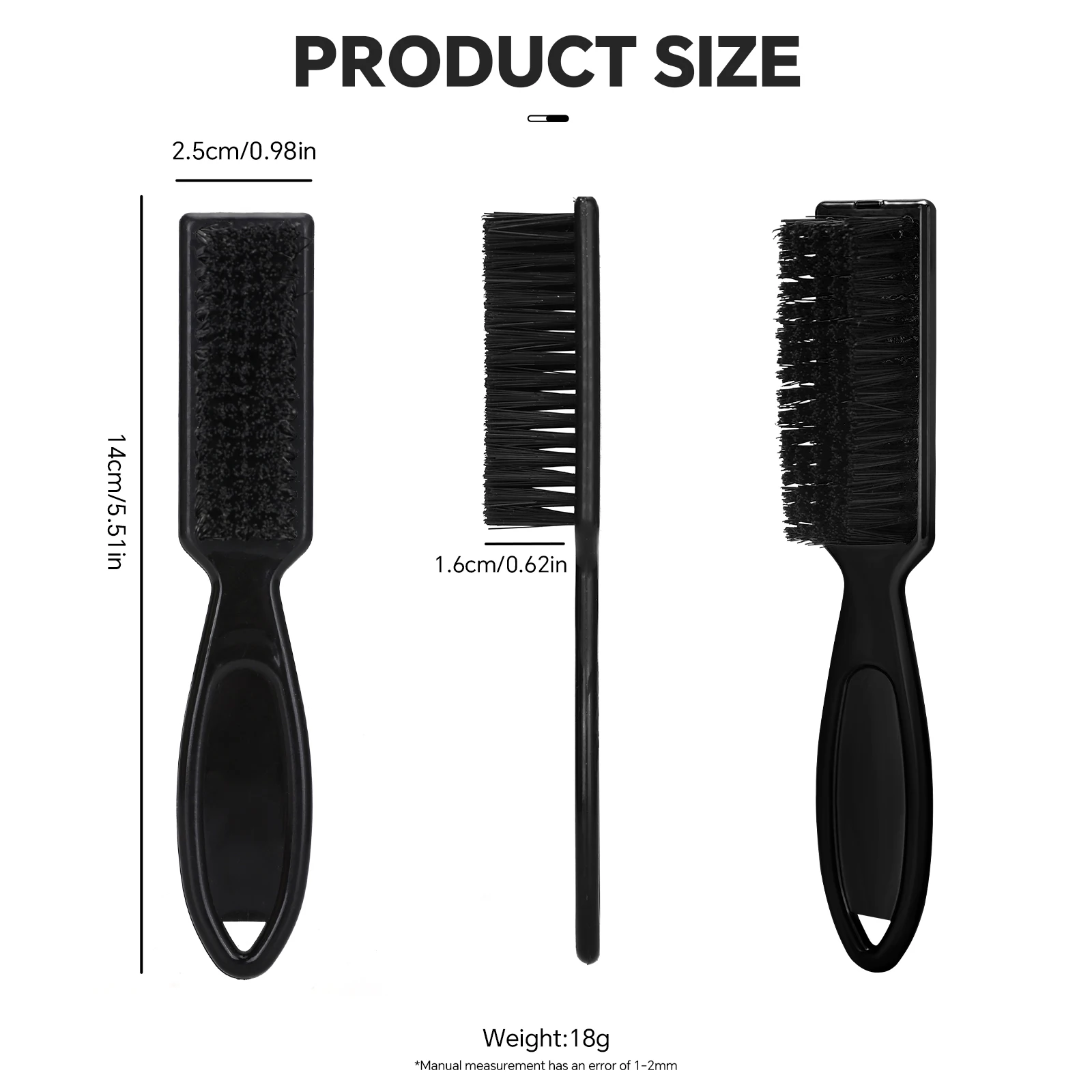 Barber Retro Neck Duster Hair Removal Comb Plastic Handle Soft Broken Hair Cleaning Brush Hair Styling Comb Brush Salon Tools