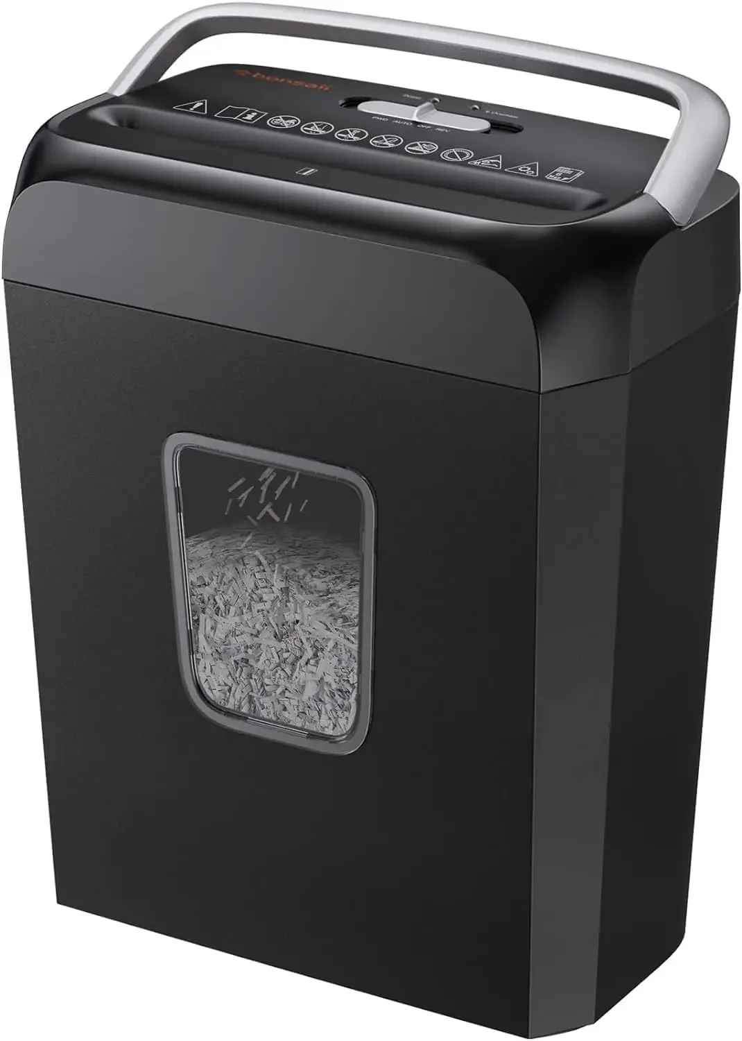 6-Sheet Crosscut Paper and Credit Card Shredder for Home Office with Handle 3.4 Gal Wastebasket(C237-B) USA NEW