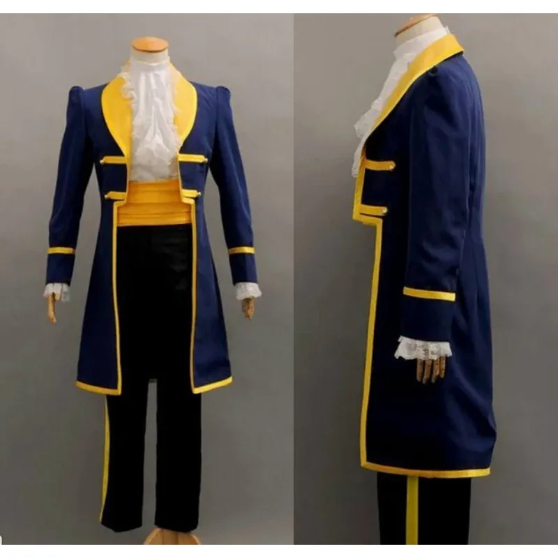 Adult Kids Beauty And The Beast Cosplay Costume Adult Halloween party Men Boys Fancy Dress Movie Prince beast costume For Mask