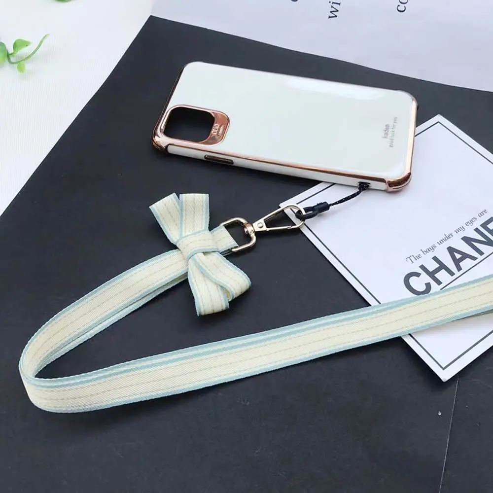 

Bowknot Keys Holder Neckband Lanyard ID Card Holder Lanyard Straps Keychain Lanyard Neck Strap Phone Lanyard