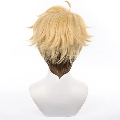 Arashi Narukami Cosplay Wig Short Golden Brown Heat Resistant Synthetic Hair Anime Cosplay Wigs + Wig Cap