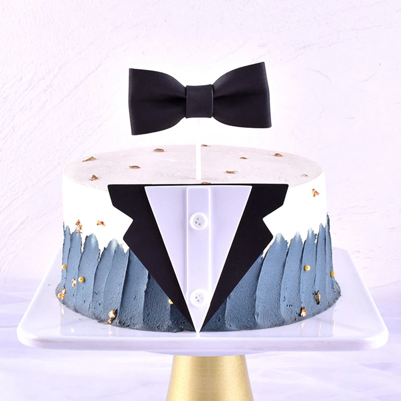 2 conjunto gravata borboleta terno feliz dia dos pais bolo topper feliz aniversário pai decoração do bolo ferramentas de decoração do bolo favores de festa