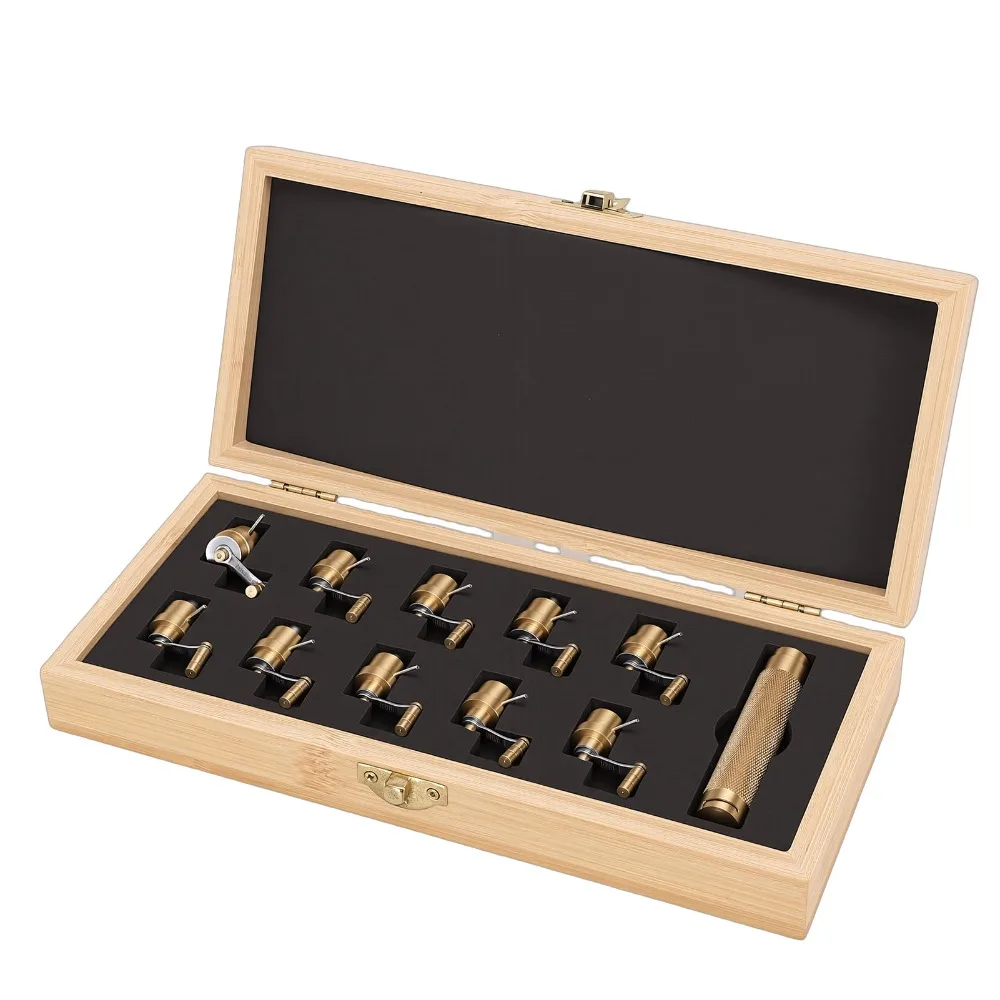 Durable Gold Watch Mainspring Winder Brass 23*10.5cm Mainspring Winder Set Watch Winding Tool For Watchmakers