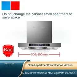 Campana extractora de limpieza automática, campana extractora de succión superior, tamaño pequeño, 50/60cm, estufa única, apartamento de alta succión