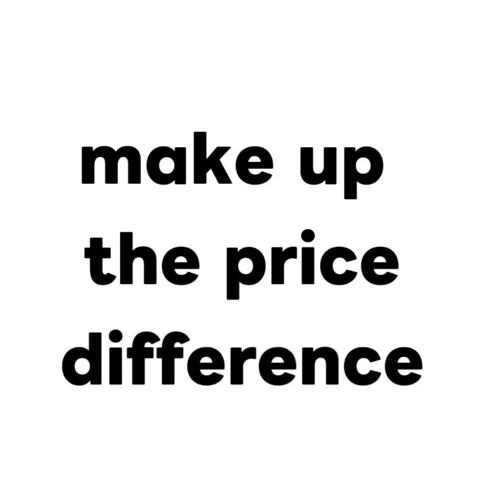Making up the Difference for Orders image 2