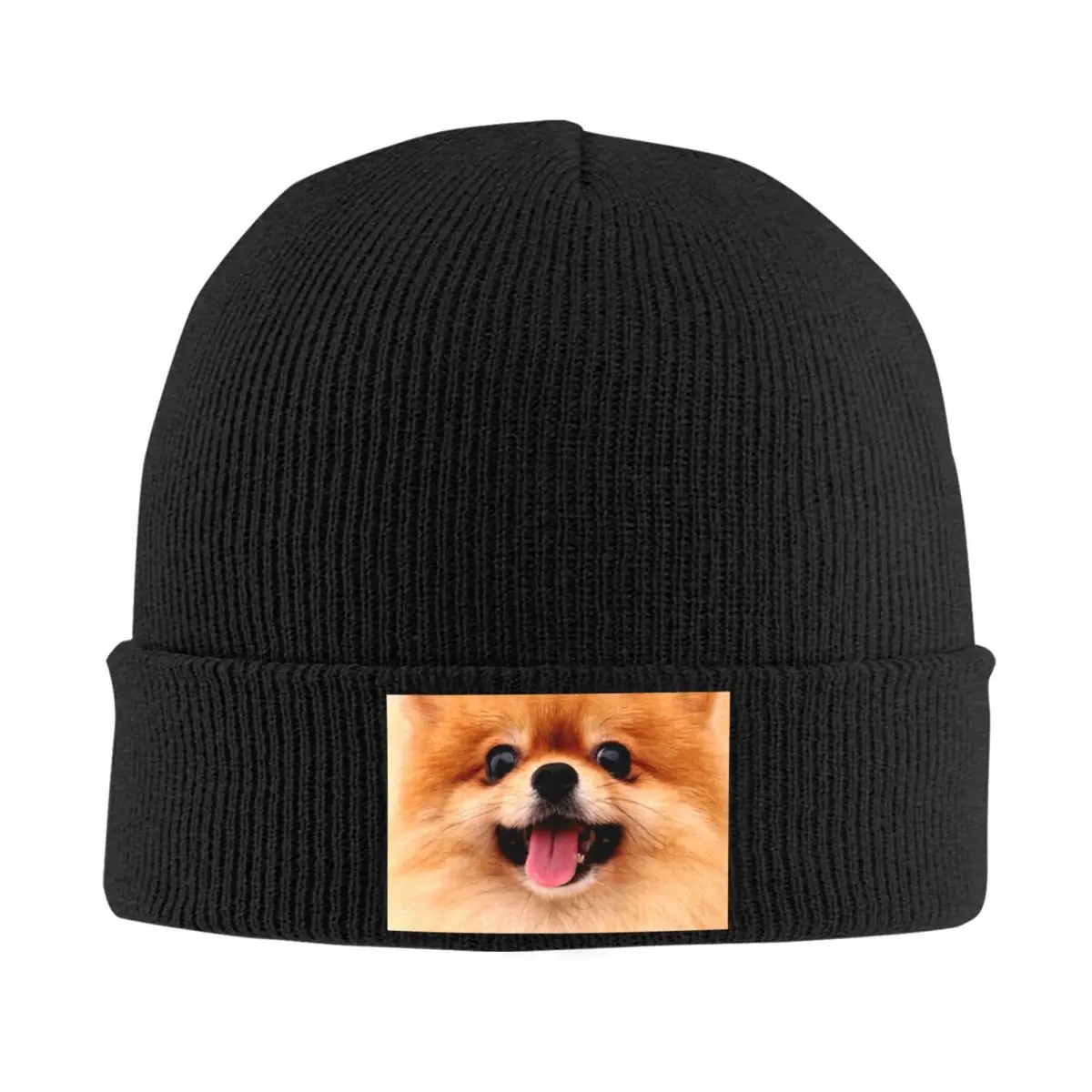 Custom Pomeranian Puppy Bonnet Hat Cool Knitting Hat Men Women Unisex Adult Spitz Pom Dog Winter Warm Skullies Beanies Caps