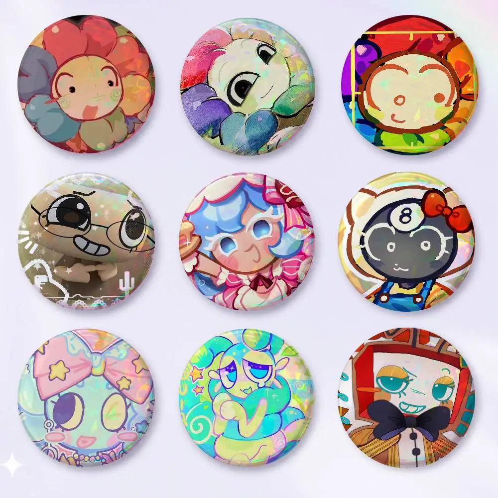 A-D-Dandys-S W-World-ES Cartoon Round Brooches On Backpack Jacket Acrylic Button Pins Collection Gifts