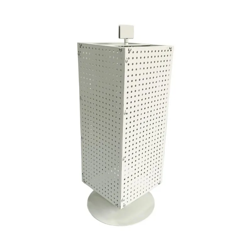 For Iron Countertop Four-sided Rotating Hole Board Display Rack, Refrigerator Sticker, Jewelry Key, Small Shelf Storage Rack