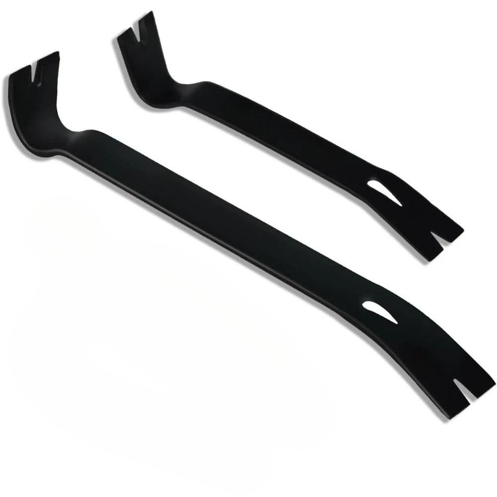 4 pack flat pry bar set mini nail puller pry bar, practical heavy claw bar, high carbon steel crowbar woodworking tools