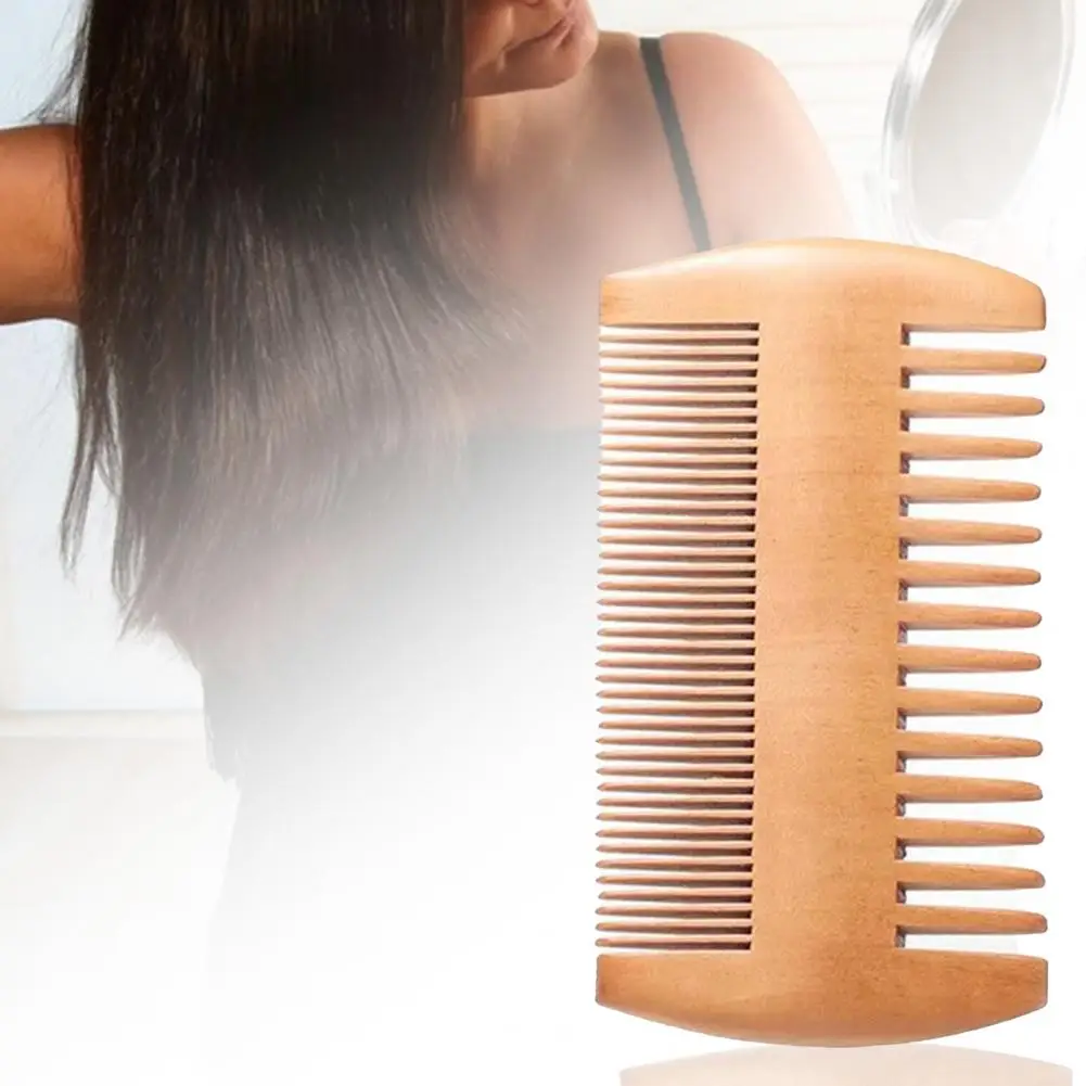 Pocket Wooden Comb Narrow Tooth Wood Combs No Static Beard Comb Hair Styling Grate Comb Double-sided Brush Hairdressing Tools