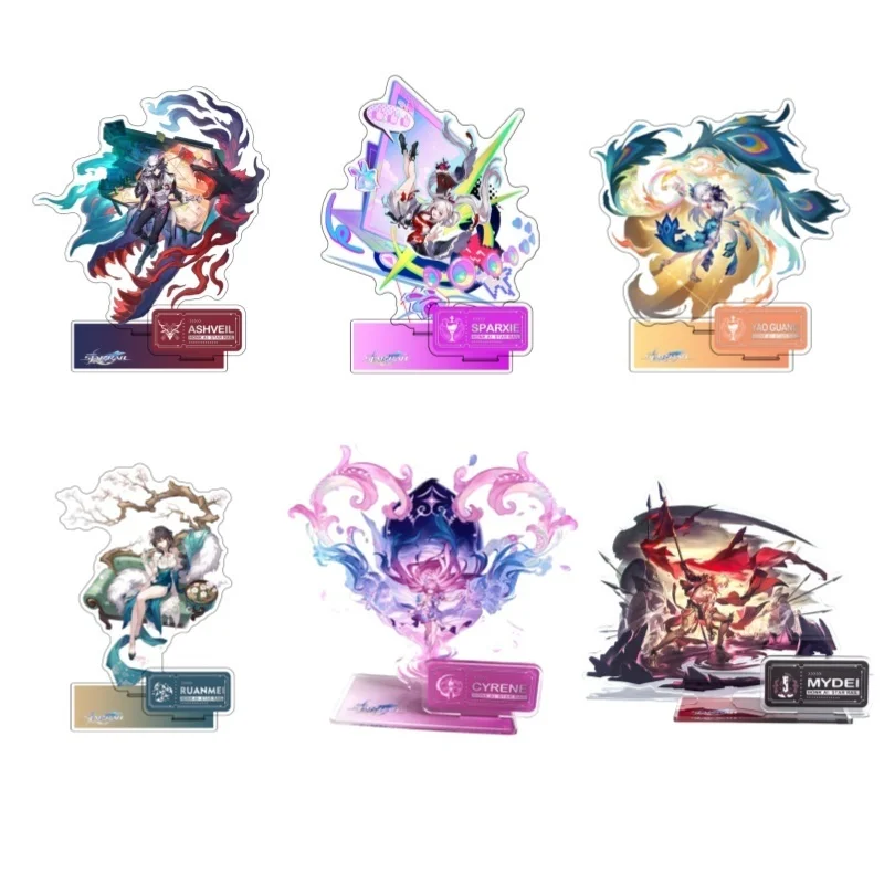 Game Honkai Star Rail Figure Figurine Ashveil Sparxie Yao Guang Cyrene Acrylic Stand Model Plate Desk Decor Standing Sign Gift