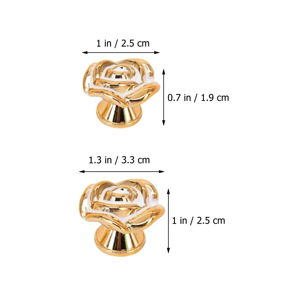 

20 Pcs Rose Drawer Handles Elegant Plastic Knobs for Cabinet Dresser Wardrobe Closet Door Pulls Furniture Decor