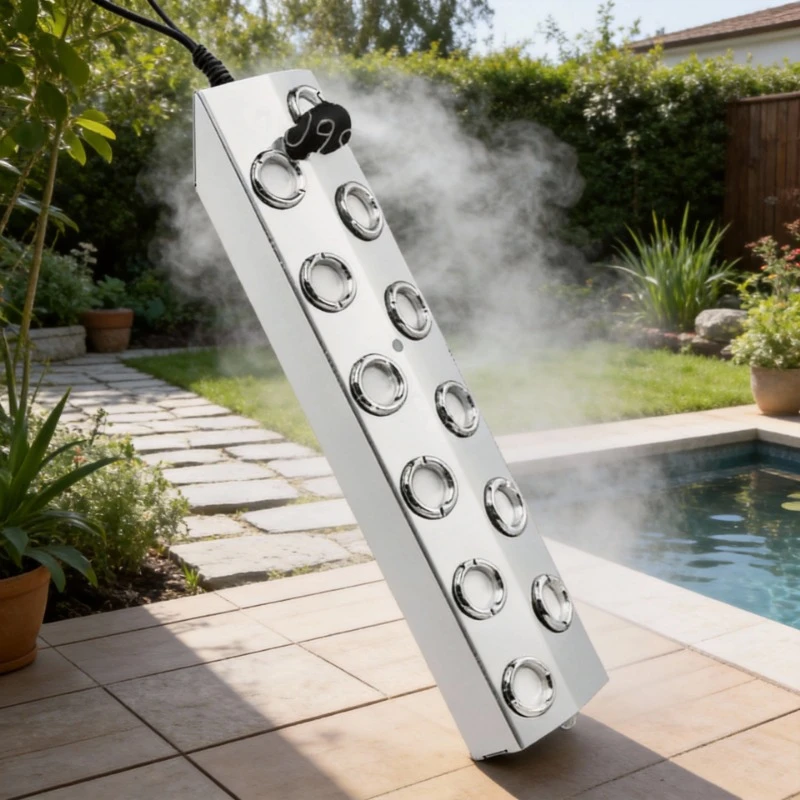 6 Head Nebulizer Pool Mist Machine, Landscape Fogger, Outdoor Decorative Mist System for Garden Patio