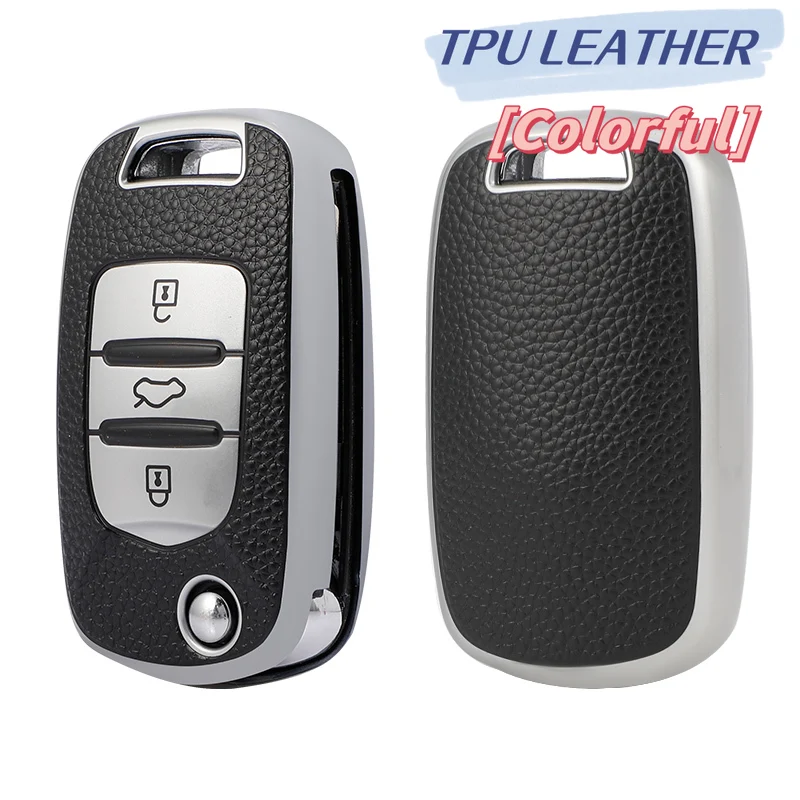 TPU Leather Car Remote Key Case Cover Shell Fob For Baojun 560 Rs-5 530 630 310 E100 310W 510 730 360 Holder Shell Accessories