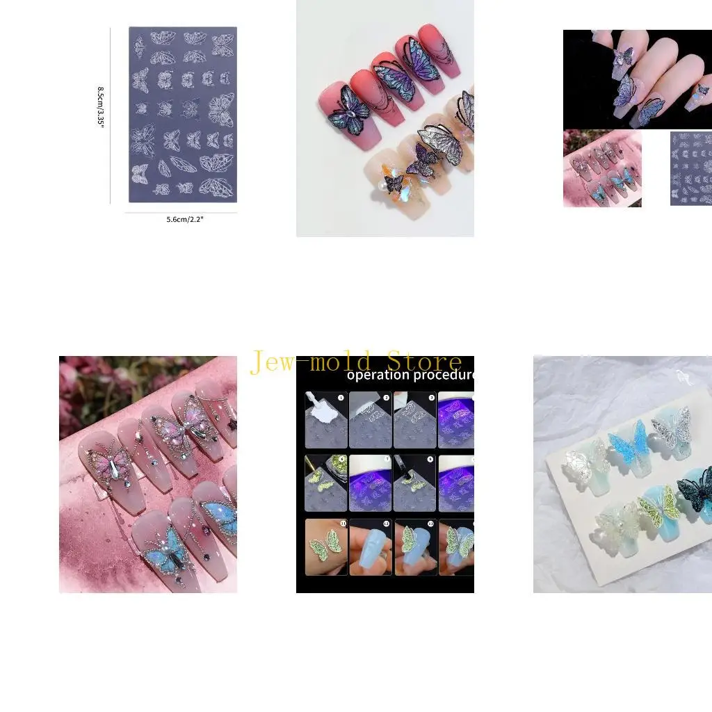 

C71B Butterfly Embossing Art Mold Silicone Combination Decorative Mold Art Making Tool Silicone Carving Mould