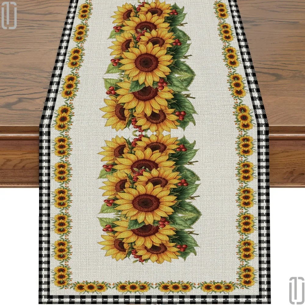 1 item, Sunflower Table Flag, Decorative for Party Table, Decorative for Kitchen, Gift for Home Use