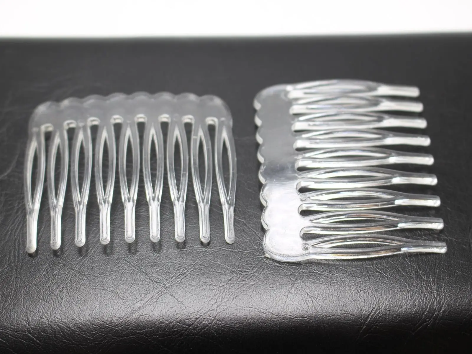 50 Clear Plastic Smooth Hair Clips Side Combs Pin Magic Grip Hair Pin 46mm